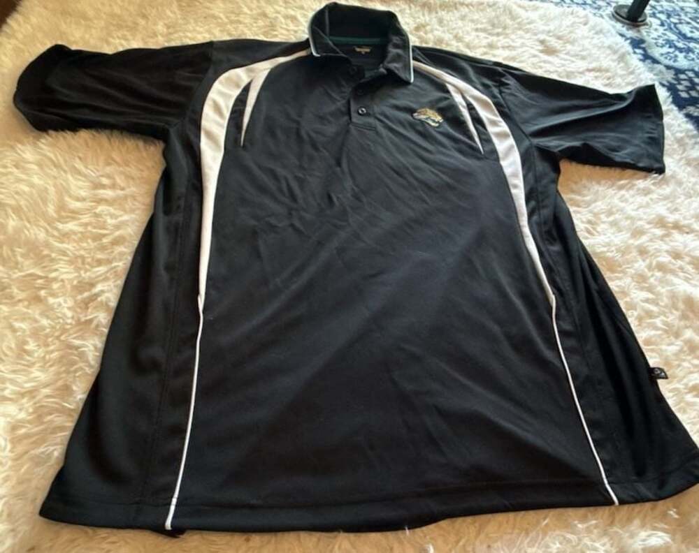 NFL Team Apparel Jacksonville Jaguars Men's Short Sleeve Polo Shirt Black XL